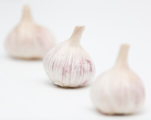 Garlic isolated on white background.