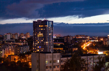 Fototapeta na wymiar Night view of the city Perm