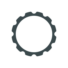 Gear vector icon isolated, gears, settings with flat style