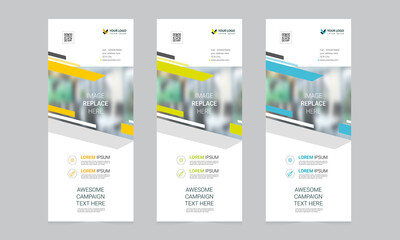 Roll up banner vector template