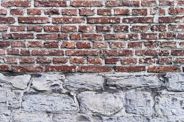  Vintage brick and stone wall surface background