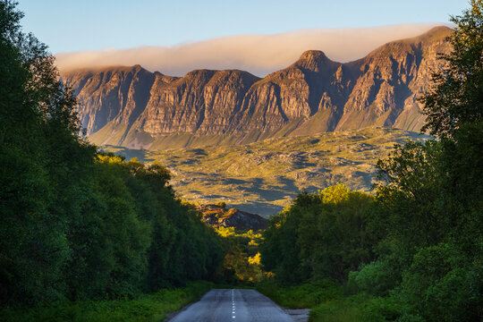 Sunset at Knockan Crag National Nature Reserve