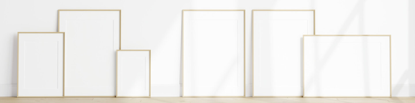 frame mockup banner, minimalist mockup, 3d render