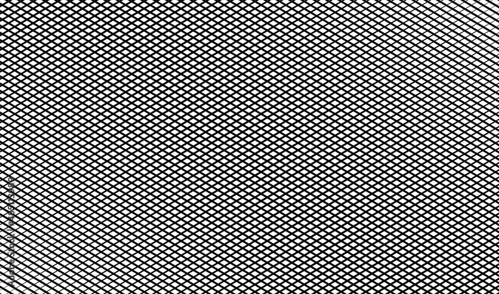Poster Diagonal, oblique grid, mesh pattern. Lattice, grating, trellis texture. Diagonal plexus, reticulate background