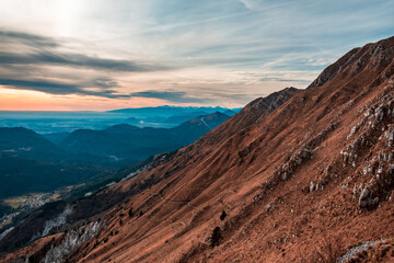 Plakat Panorama from the alpine peak