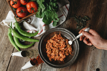 turkish breakfast, menemen 