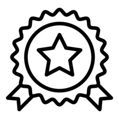 Star Badge Flat Icon Isolated On White Background