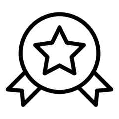 Obraz premium Star Badge Flat Icon Isolated On White Background