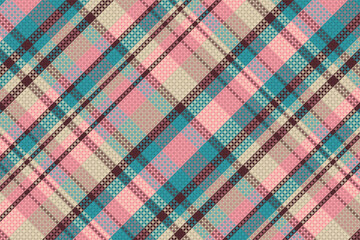 Seamless tartan plaid pattern background with vintage color.