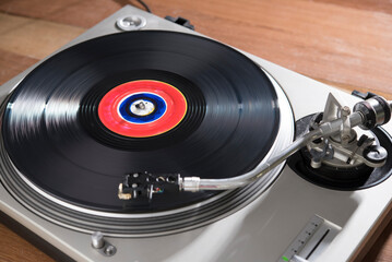 turntable with vinyl record