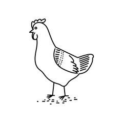 Cute and funny colorful farm rooster, chicken,cock, cockerel, cartoon vector illustration.