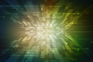 Obraz premium Binary Code Background, Digital Abstract technology background, flowing number one and zero text in binary code format in technology background. Internet Big data Concept