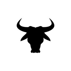THE BULL HEAD AND HORN ICON LOGOS VECTOR DESIGN