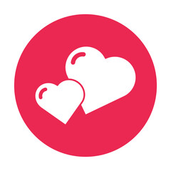 Double Heart Vector icon which is suitable for commercial work and easily modify or edit it

