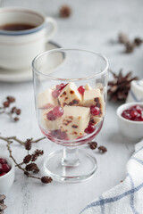 Leipajuusto - traditional Finnish baked cheese - with berries