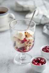 Leipajuusto - traditional Finnish baked cheese - with berries
