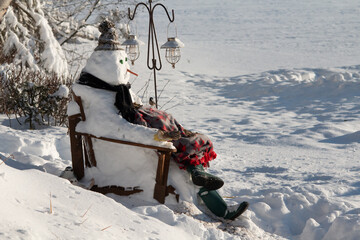 Frosty watching sunrise
