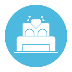 valentines Bed Vector icon which is suitable for commercial work and easily modify or edit it

