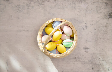 basket of easter eggs