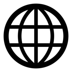 Globe Flat Icon Isolated On White Background