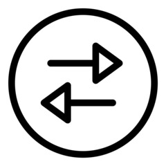 Exchange Flat Icon Isolated On White Background