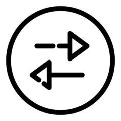 Exchange Flat Icon Isolated On White Background