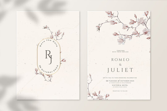 Vintage Wedding Invitation Template
