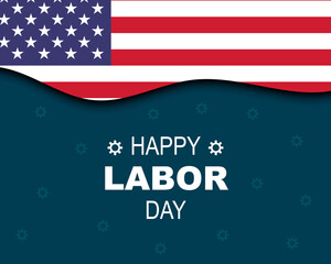 Happy Labor Day With Flag