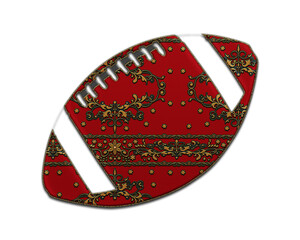 American Sports football symbol Indian Red Sari Saree icon logo illustration