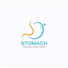 stomach health and stomach care logo design icon vector template