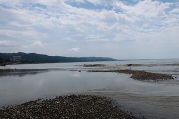 sea and clouds, delta,the Black Sea, 