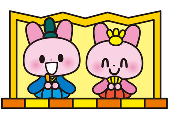 ひなまつり,ひな祭り,おひなさま,お雛様,３月,春,ひな人形,雛祭り,かわいい,雛人形,保育園,幼稚園,動物,うさぎ,ウサギ,兎,ひな飾り,3月,3月3日,