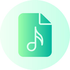 music file gradient icon