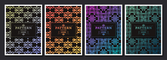 gradient dark geometric pattern cover design