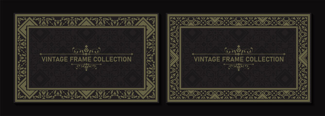 Fototapeta premium Luxury calligraphy ornament frame line design