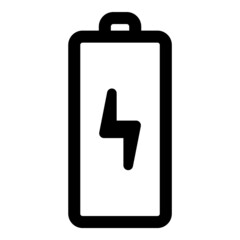 Battery Flat Icon Isolated On White Background