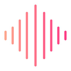 audio waves gradient icon