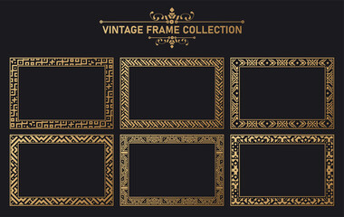 Luxury vintage ornamental frame collection