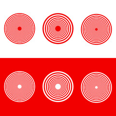 Concentric circles, target mark, crosshair flat icon, symbol