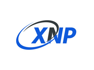 XNP letter creative modern elegant swoosh logo design
