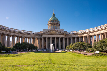 Obraz premium Famous landmark Kazan cathedral in Saint Petersburg, Russia