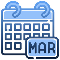 MARCH Gradient icon,linear,outline,graphic,illustration