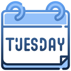 TUESDAY Gradient icon,linear,outline,graphic,illustration