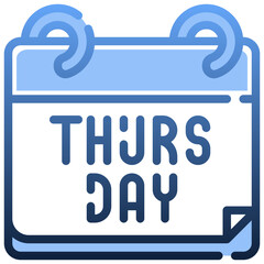 THURSDAY Gradient icon,linear,outline,graphic,illustration