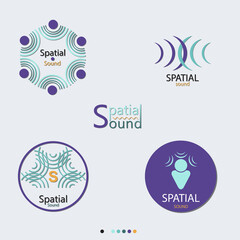 Spatial Audio And Sound  With New Technology Logo - Vector