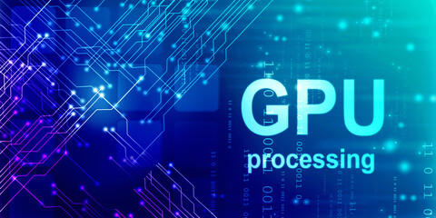 2d illustration gpu futuristic background
