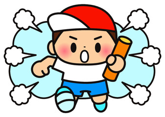 運動会,体育,体育祭,子供,運動,走る,幼稚園,保育園,小学生,小学校,,リレー,徒競走,かけっこ,陸上,体操服,