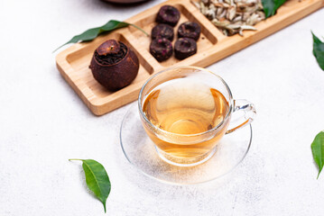 Different pressed Chinese pu-erh tea