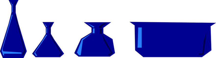 Obraz premium glass blue vase