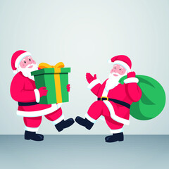 santa claus with presents